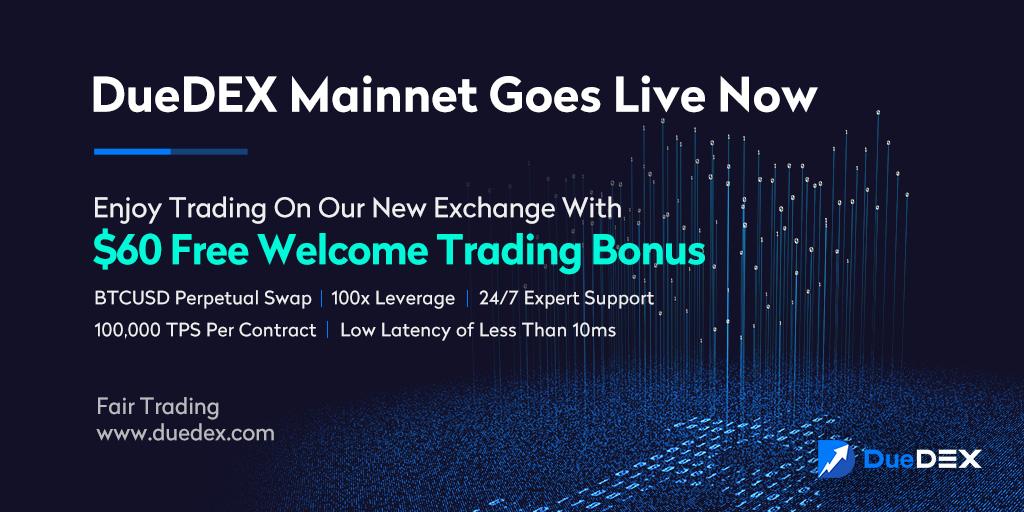 DueDEX Announces Go-Live of Its Mainnet to Promote Fair Trading of Crypto Derivatives