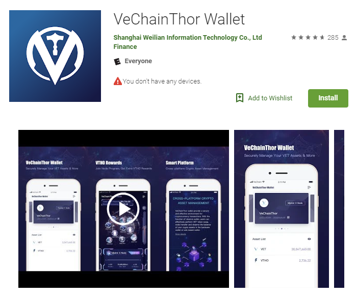 best vechainthor wallets for mobile