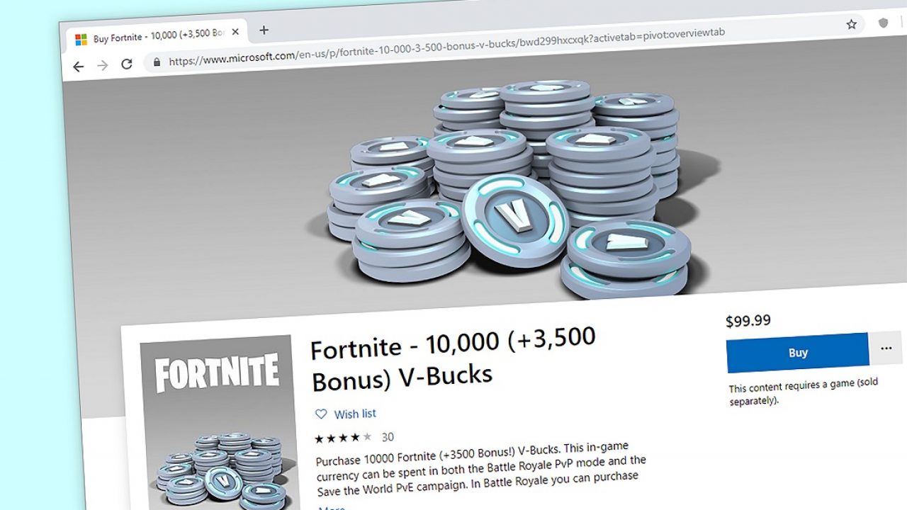 Buy Fortnite 2 500 300 Bonus V Bucks Microsoft Store - 