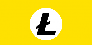 Litecoin LTC yellow logo