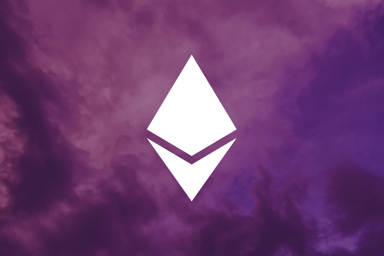 eth logo white on purple