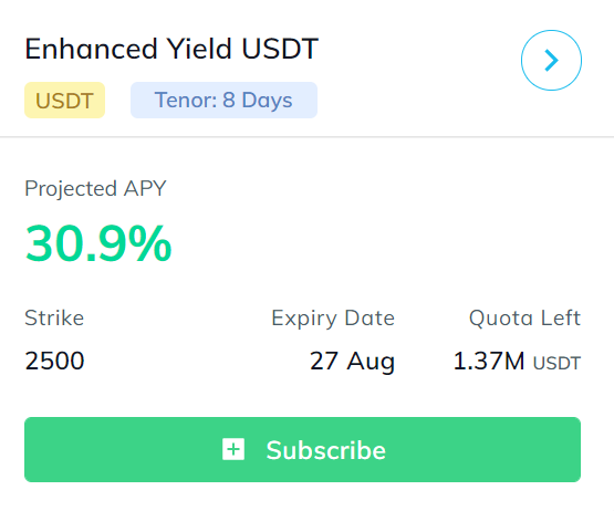 enhanced yield usdt