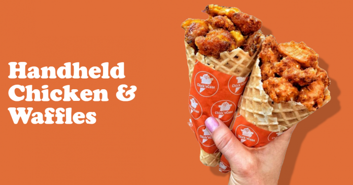 handheld chicken and waffles