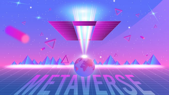 Concept of Future digital technology metaverse, colorful background. Vector illustration eps10