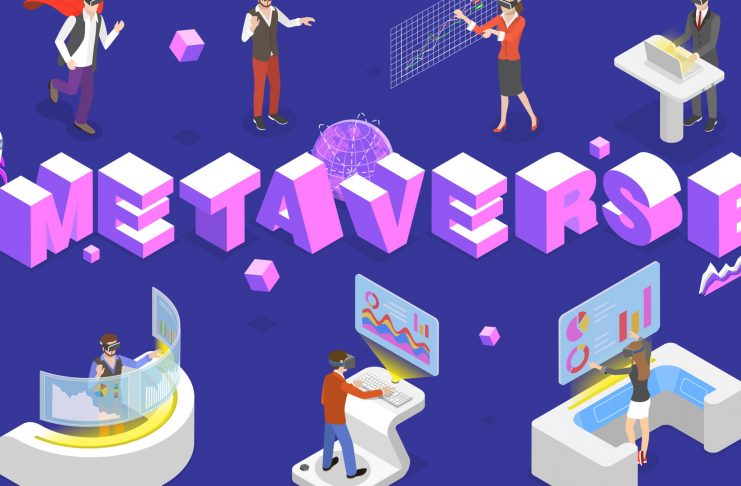 3D Isometric Flat Vector Conceptual Illustration of Metaverse, Limitless Virtual Reality Technology