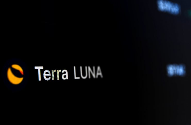 Terra luna on cryptocurrency exchange market . A cryptocurrency is a digital or virtual currency that uses cryptography for security