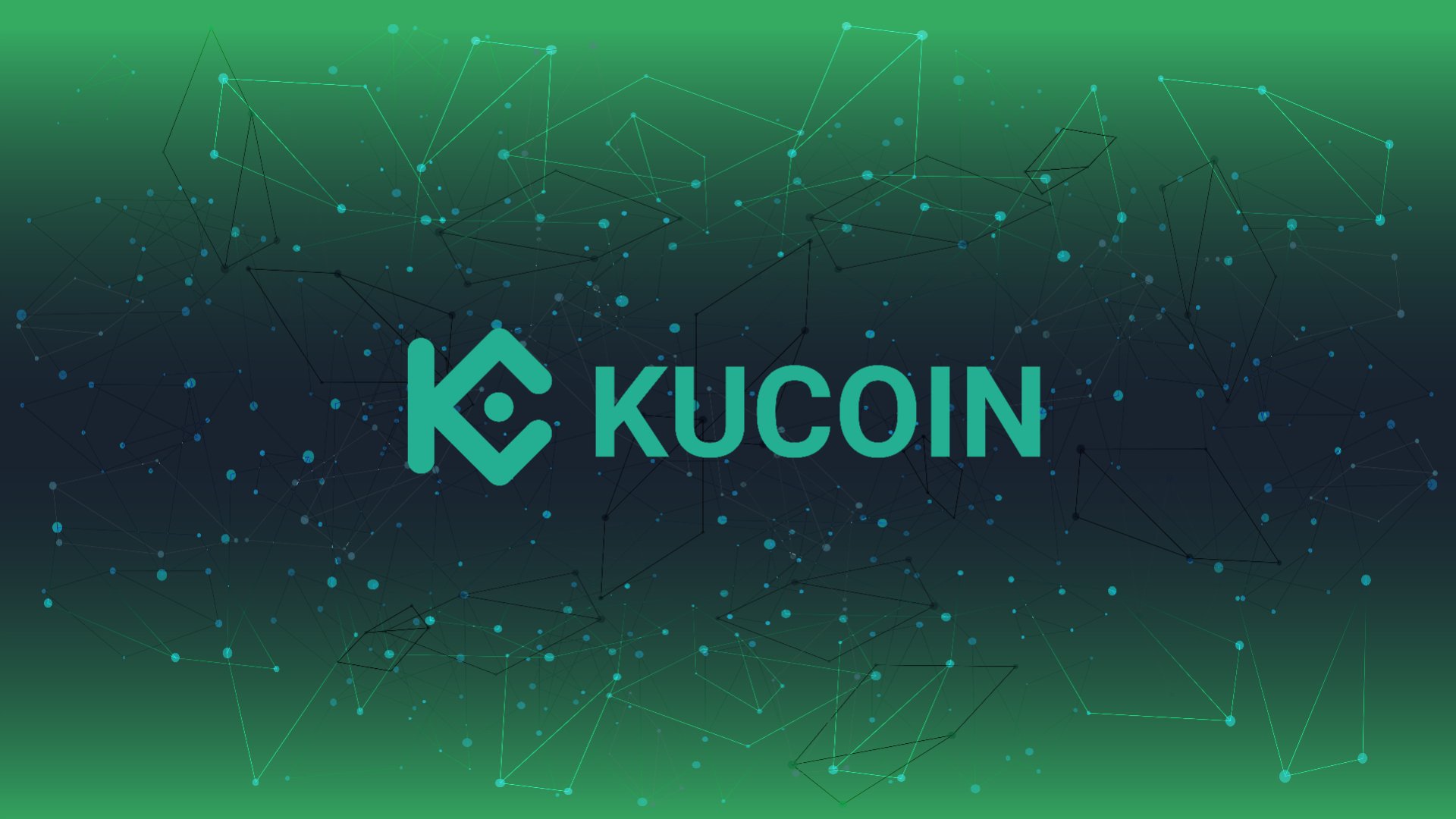 kucoin logo on abstract background