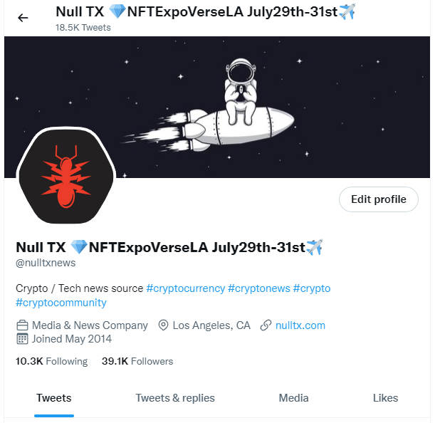 NullTX Twitter Վեցանկյուն պրոֆիլի նկար