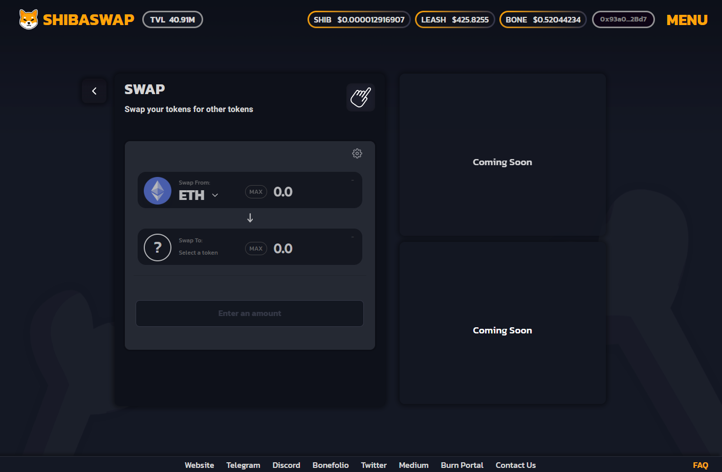 shibaswap token swap