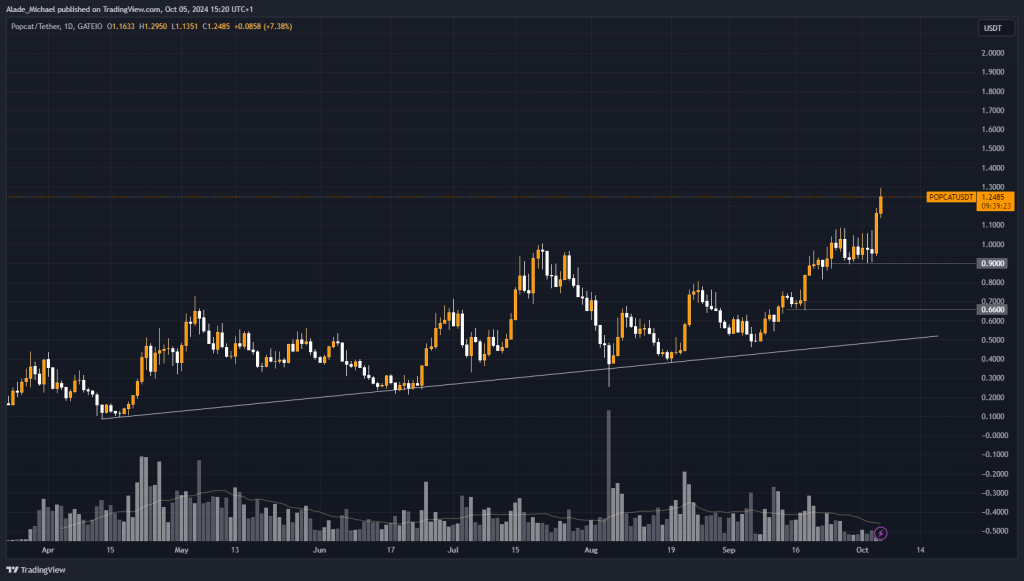 POPCAT PRICE ANALYSIS & PREDICTION (October 7) – Popcat Skyrockets 20% Following A Major Breakout, Sets For Huge Rallies