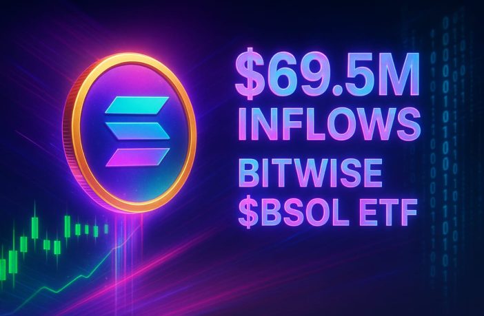 Bitwise Solana ETF Opens Strong With $69.5M Inflows, A Bold New Era for $SOL