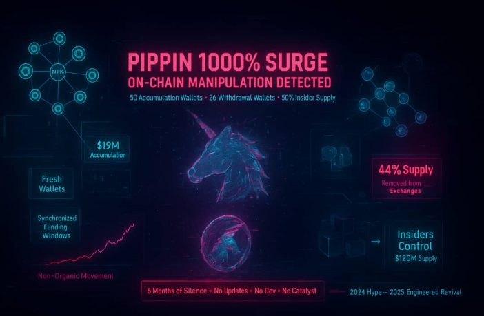 PIPPIN Surges 1,000% After Six Months of Silence, On-Chain Evidence Points to Coordinated Manipulation