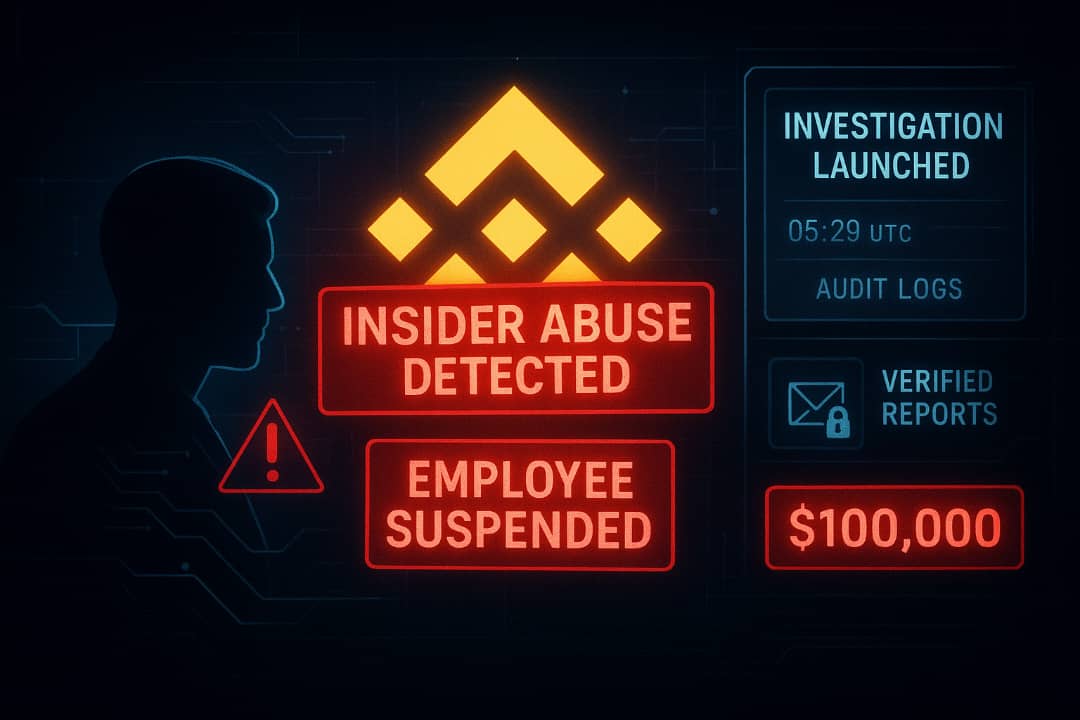 Binance Confirms Insider Abuse, Suspends Employee