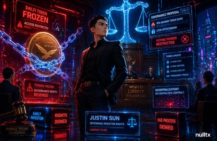 Justin Sun sued World Liberty Financial Over Frozen $WLFI Tokens As Governance Dispute Steepens